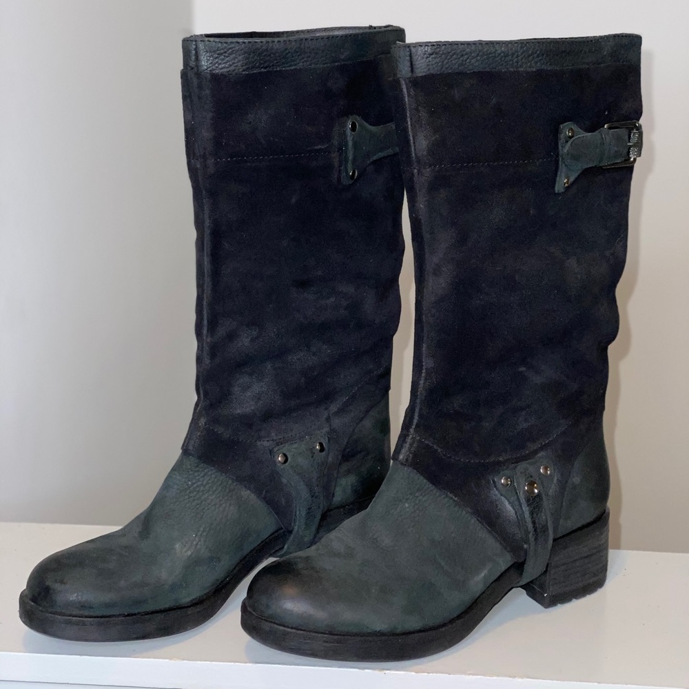 Vera Wang Lavendar Motorcycle Buckle Boot, 8 1/2